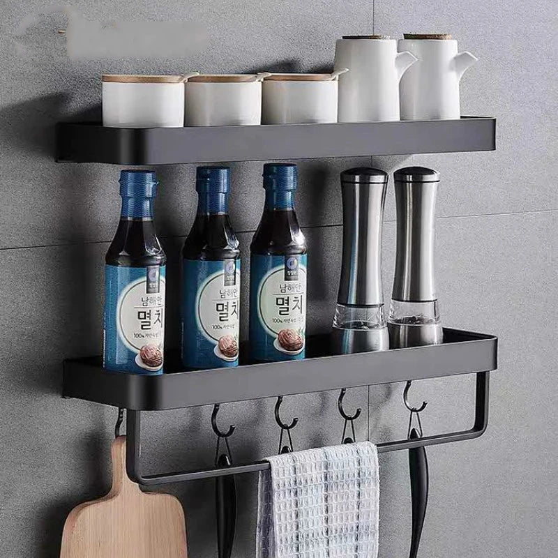 Bathroom Shelf/Shower Caddy, Wall Mount,  Bathroom Decor, 10 Sizes, Black