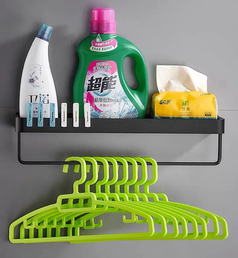 Bathroom Shelf/Shower Caddy, Wall Mount,  Bathroom Decor, 10 Sizes, Black