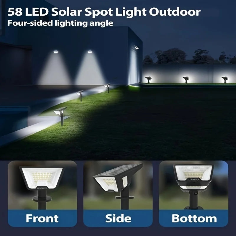 Solar Lights Outdoor - 4 Pack LED Solar Spotlights, with Motion Sensor