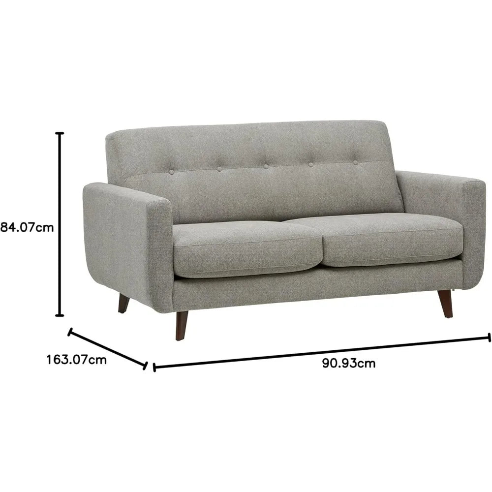 Loveseat Sofa, 64.2 Inch Wide, Pebble Grey