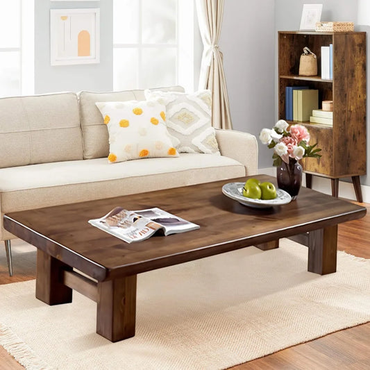 Low Coffee Table, Wood Tatami, For Floor Sitting,  2 Sizes