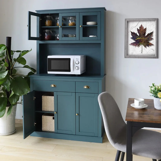 Storage Cabinet with Microwave Stand