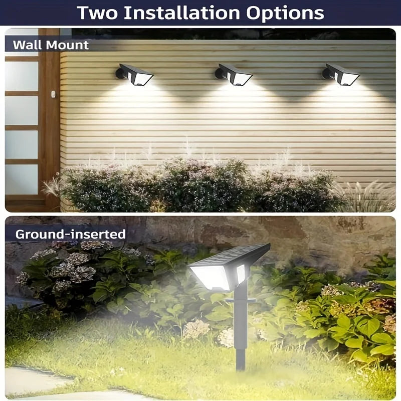 Solar Lights Outdoor - 4 Pack LED Solar Spotlights, with Motion Sensor