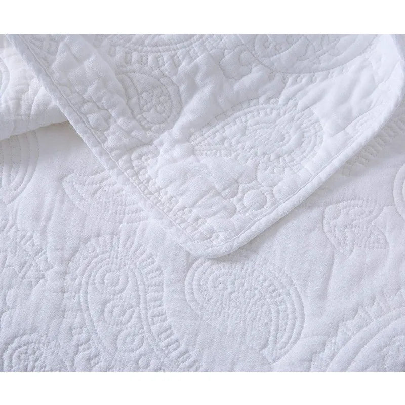 Lightweight Quilted Cotton Bedspread, Pillow Sham(s), 4 Sizes, 8 Colors