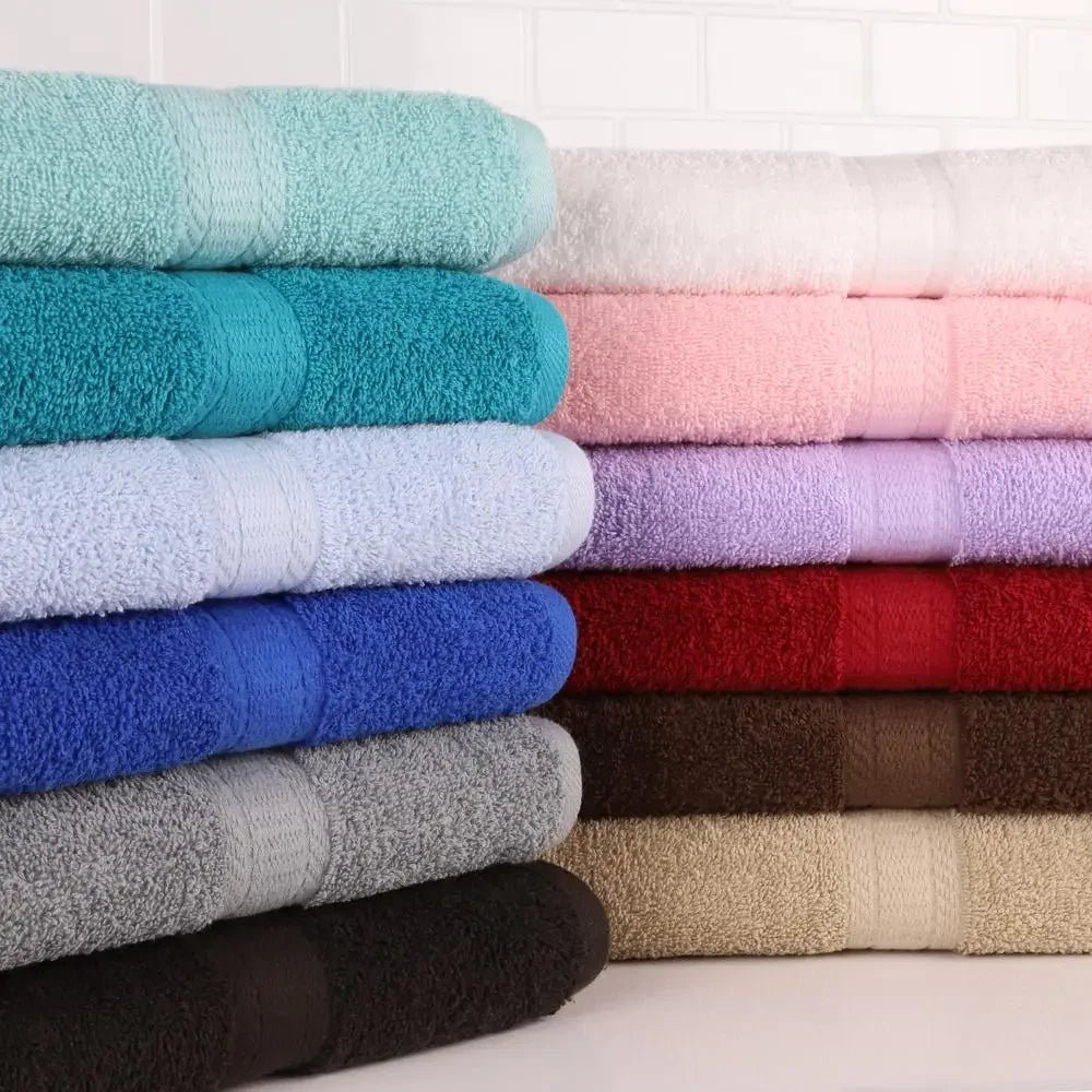 10-Piece Ultra Soft Bath Towel Set,100% Cotton, 2 Bath Sheets/2 Bath Towels/2 Hand Towels/4 Washcloths, Turquoise