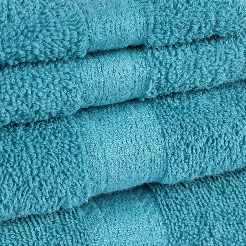 10-Piece Ultra Soft Bath Towel Set,100% Cotton, 2 Bath Sheets/2 Bath Towels/2 Hand Towels/4 Washcloths, Turquoise