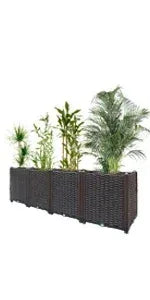 Large Planters for Outdoor Plants Raised Garden Bed Boxes, Raised Plant Pots Perfect for Garden Patio Balcony Deck