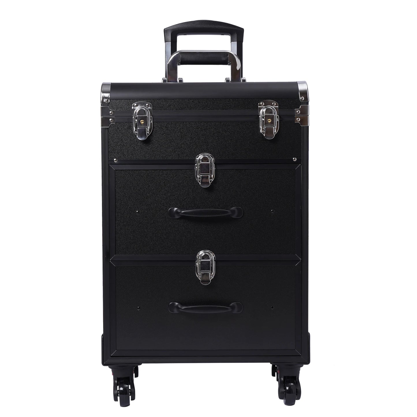 3 Tier Rolling Makeup Case Storage, with Locks, Professional Cosmetic Trolley, 2 Colors