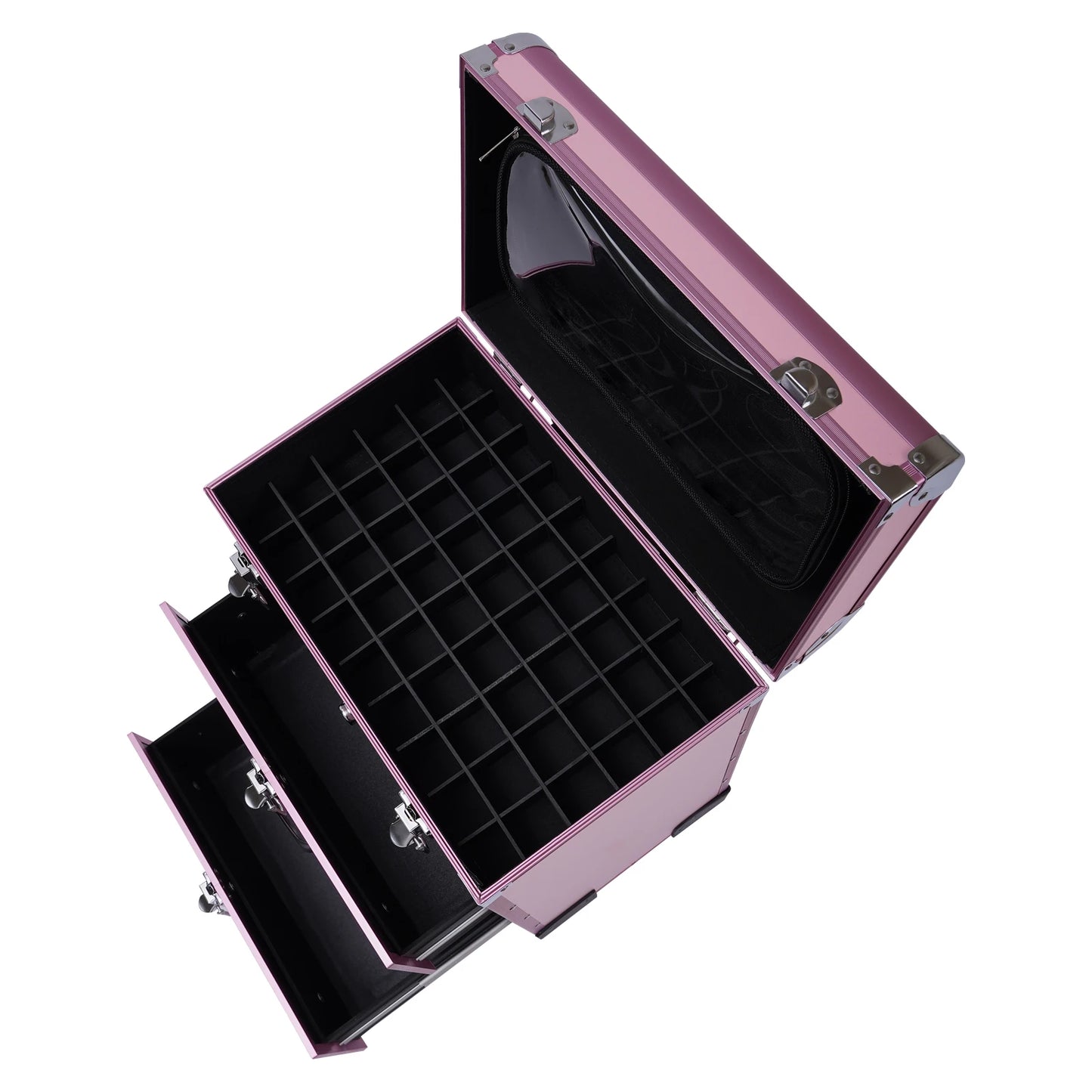 3 Tier Rolling Makeup Case Storage, with Locks, Professional Cosmetic Trolley, 2 Colors