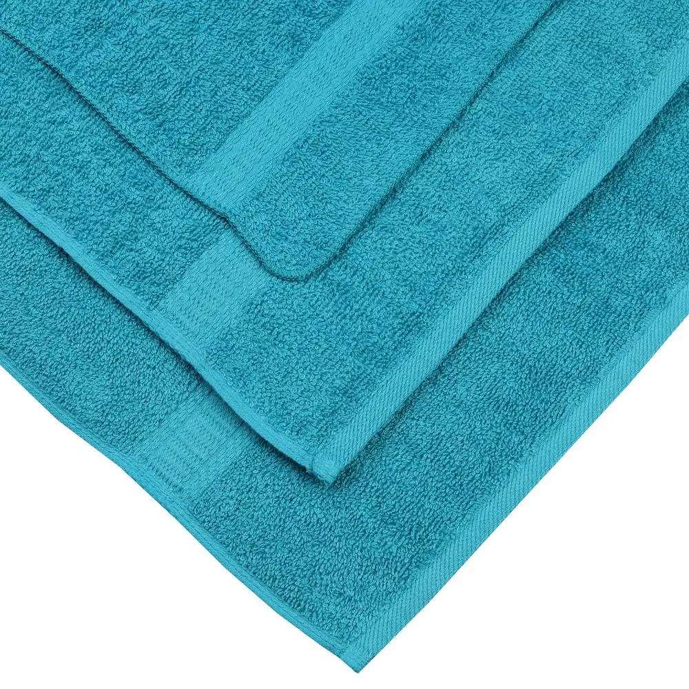 10-Piece Ultra Soft Bath Towel Set,100% Cotton, 2 Bath Sheets/2 Bath Towels/2 Hand Towels/4 Washcloths, Turquoise