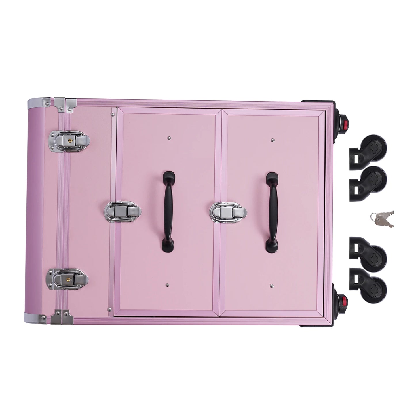 3 Tier Rolling Makeup Case Storage, with Locks, Professional Cosmetic Trolley, 2 Colors