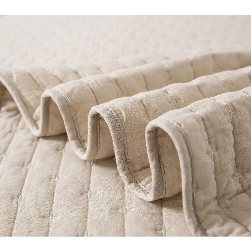 Lightweight Quilted Cotton Bedspread, Pillow Sham(s), 4 Sizes, 8 Colors