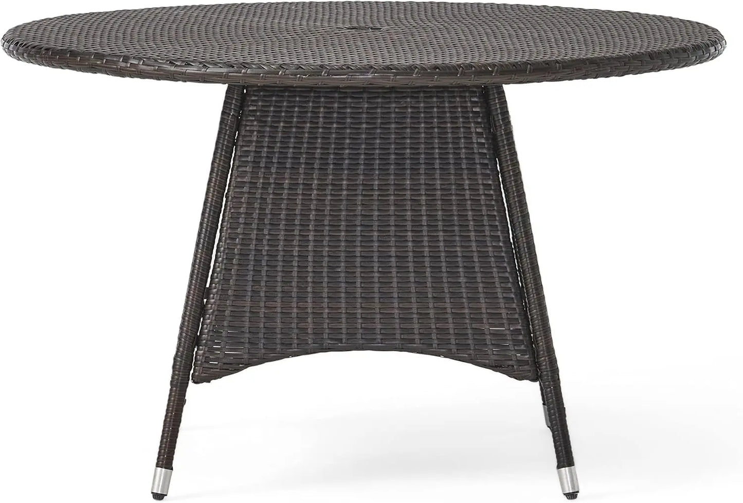 5 Piece Outdoor Wicker Dining Set, Table & 4 Chairs, Water Resistant Cushions, 22.1 "W x 23.5 "D x 32.75 "H