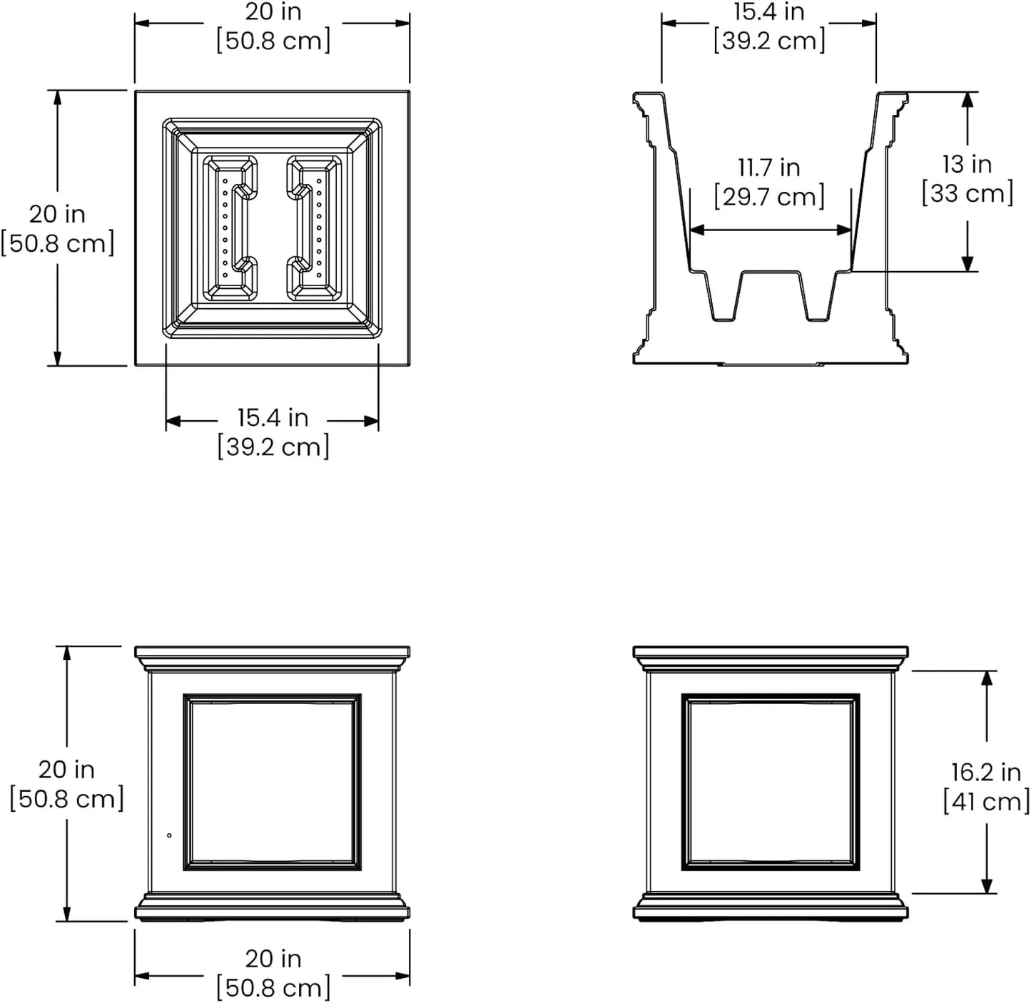 20-Inch Indoor/ Outdoor Planter, 2 Colors