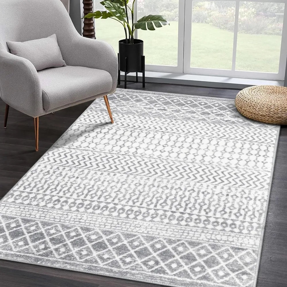 5' X 7' Indoor Area Rug, Ultra Soft Non-Slip, Washable, 4 Colors