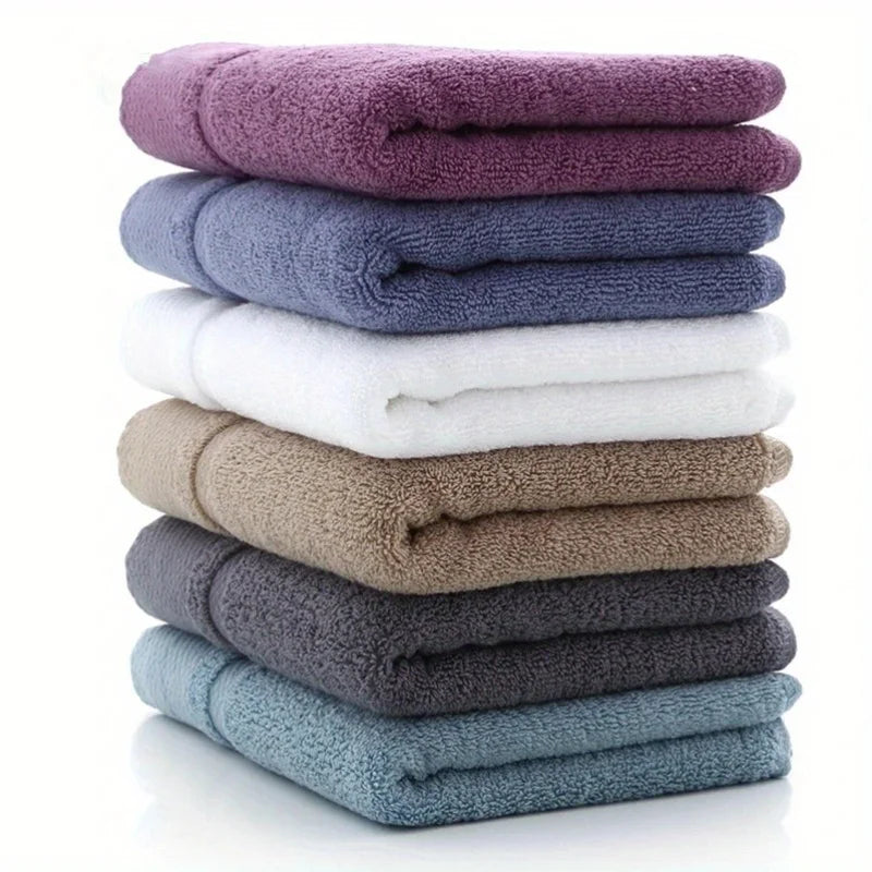 Solid Color Cotton Hand Towels, Super Absorbent, Thick, and Soft, 6 Colors