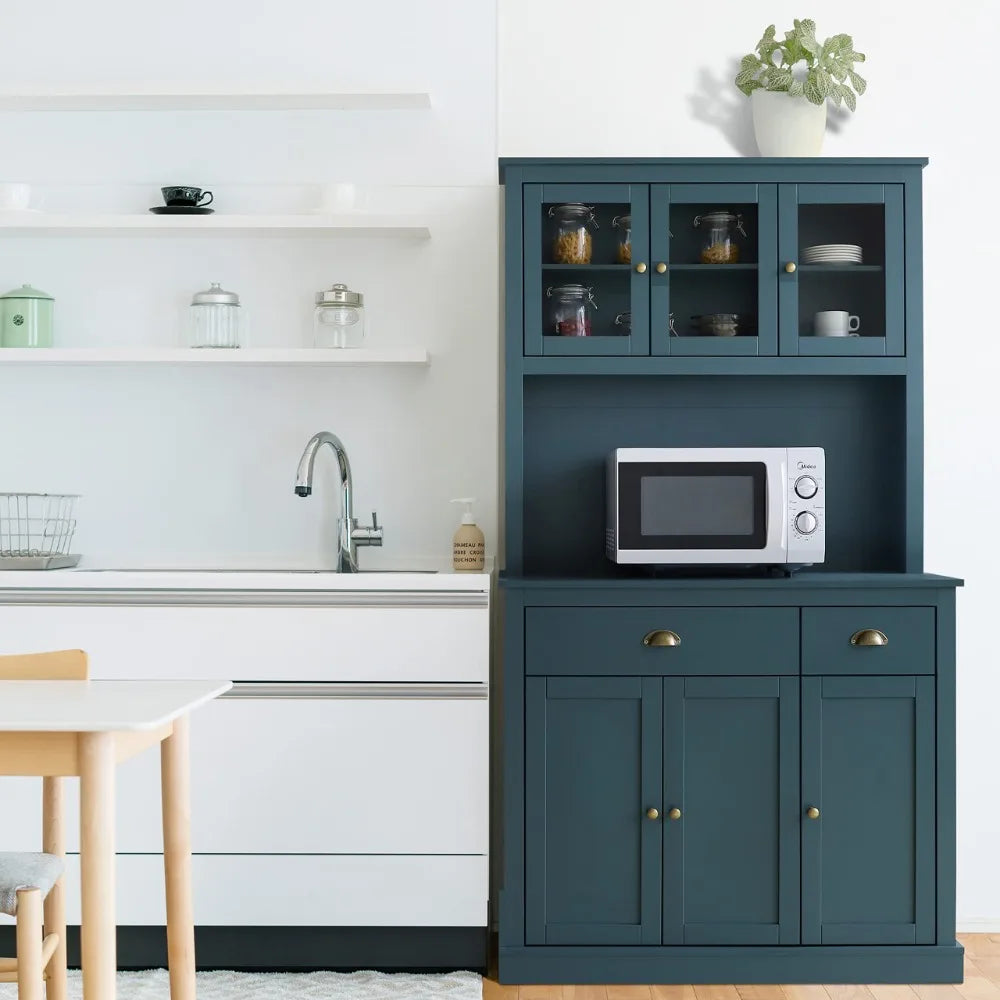 Storage Cabinet with Microwave Stand