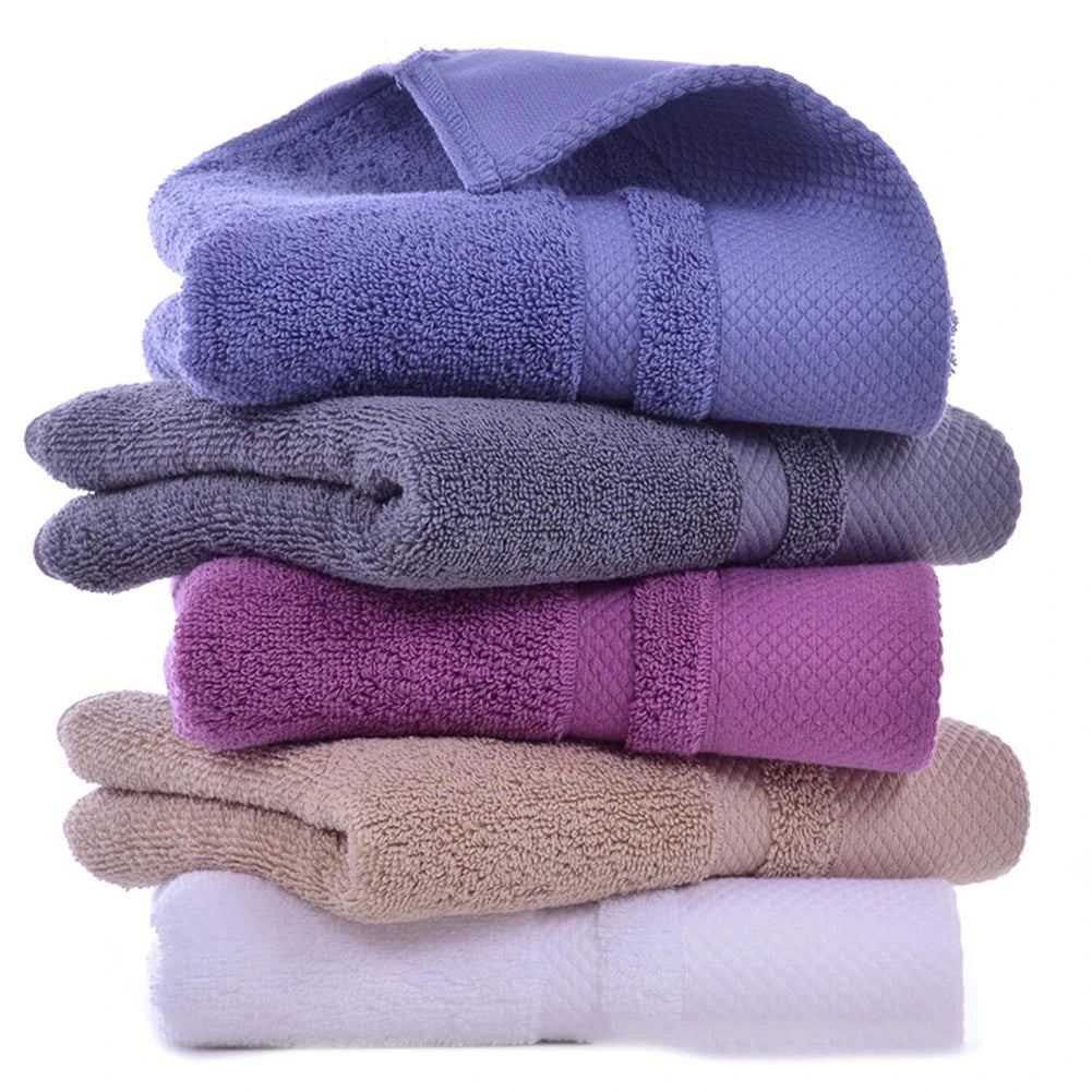 Solid Color Cotton Hand Towels, Super Absorbent, Thick, and Soft, 6 Colors