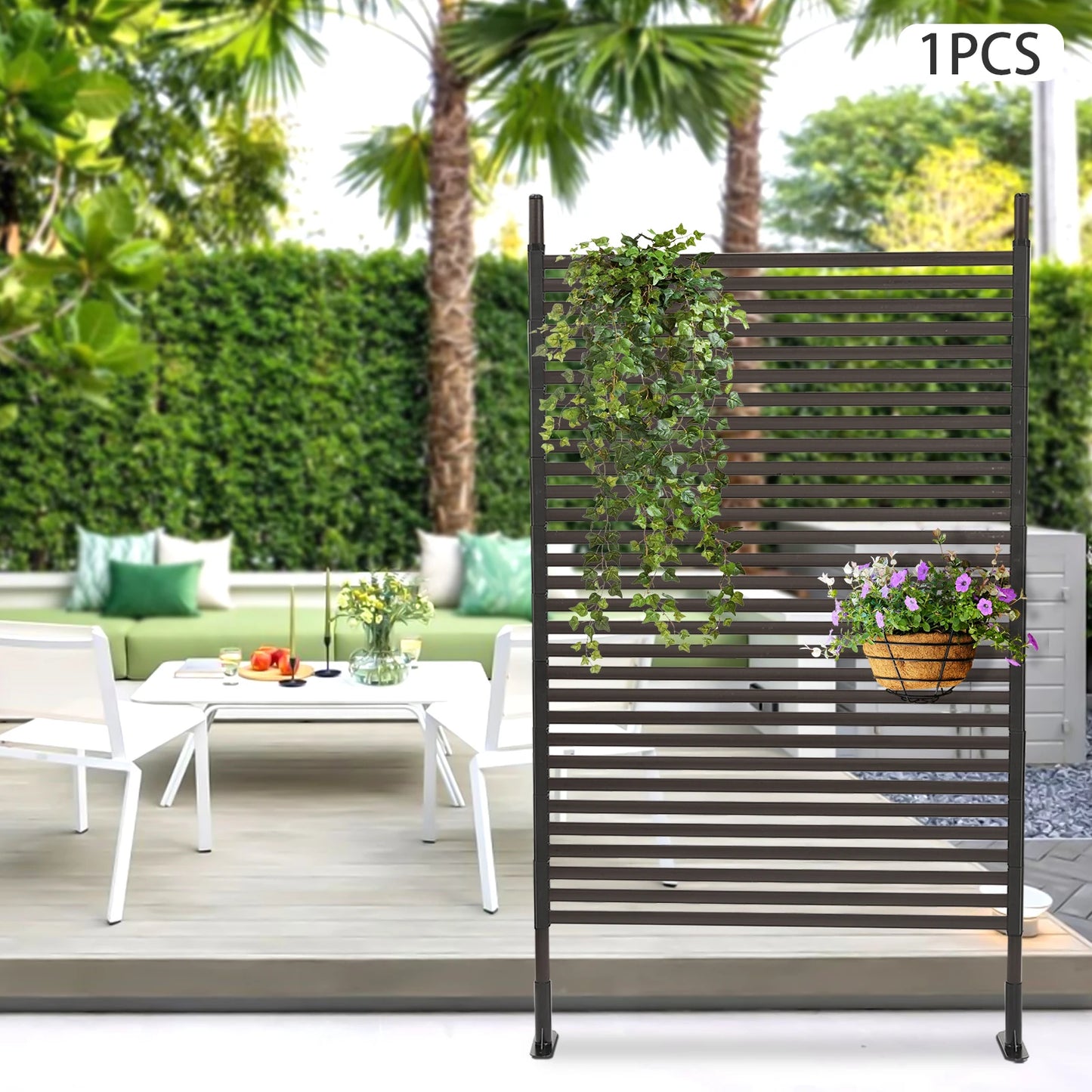 Privacy Screen/Fence, Decorative, Use Indoor or Outdoor, Brown, 2 Sizes