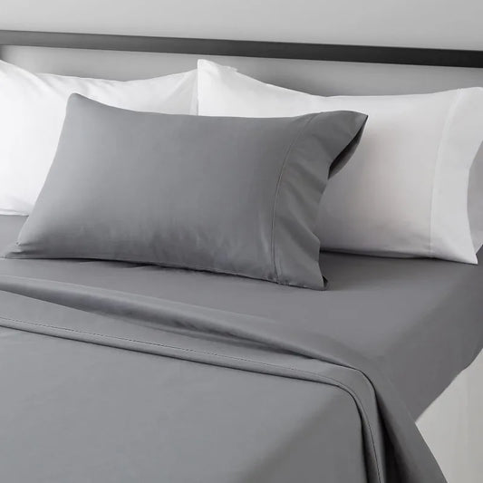 3-Piece Microfiber Bed Sheet Set,  Super Soft, 14-inch Deep Pockets, Twin XL, Dark Grey