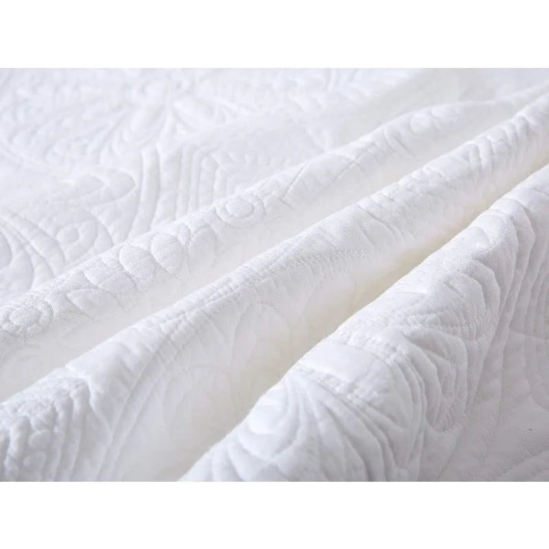 Lightweight Quilted Cotton Bedspread, Pillow Sham(s), 4 Sizes, 8 Colors