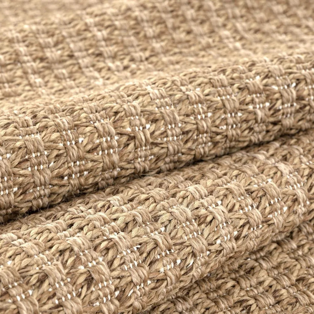 Indoor/Outdoor Rug, Woven Jute Design, for High Traffic Areas, 6 X 9 ft.