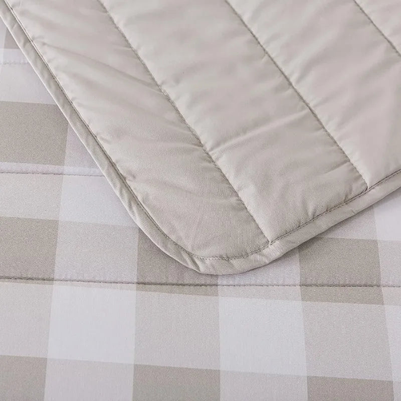 Lightweight Quilted Cotton Bedspread, Pillow Sham(s), 4 Sizes, 8 Colors