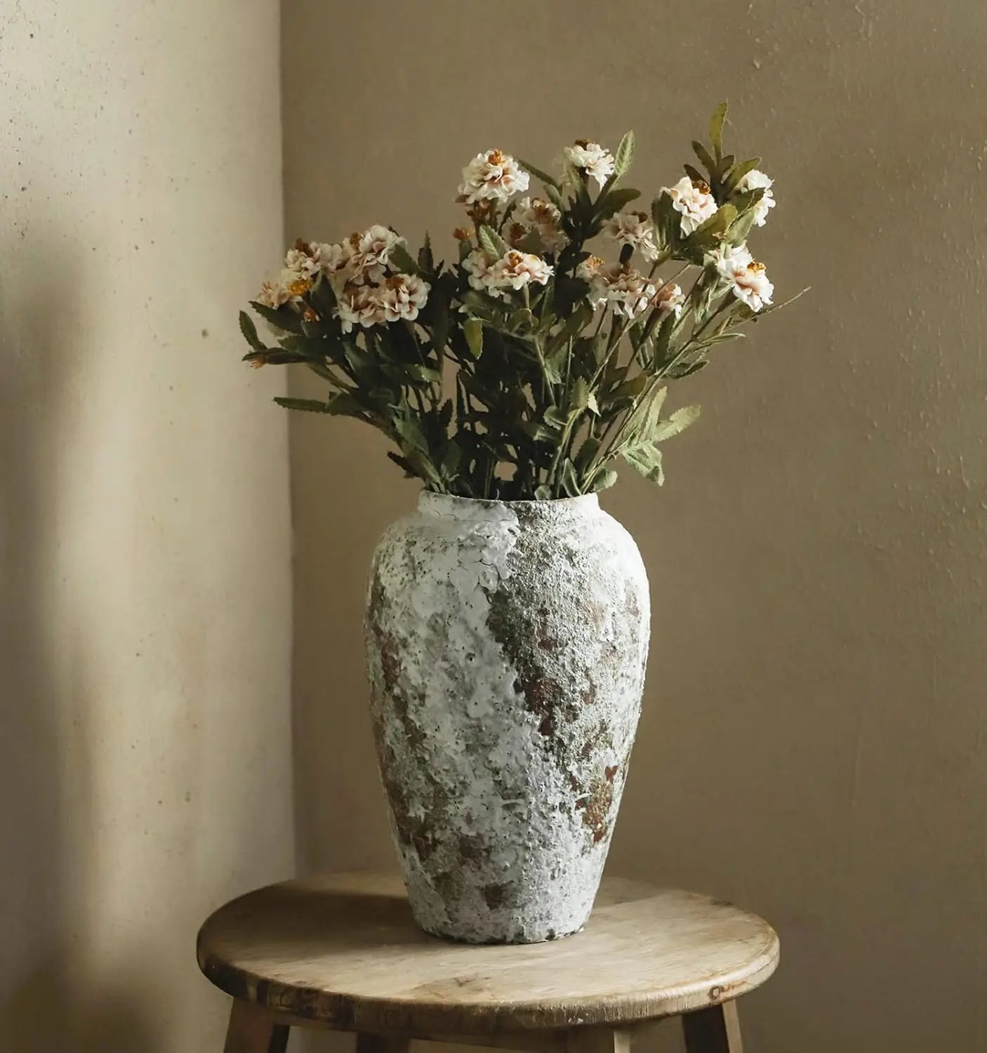 Large Ceramic Flower Vase, Farmhouse Style, 3 Sizes