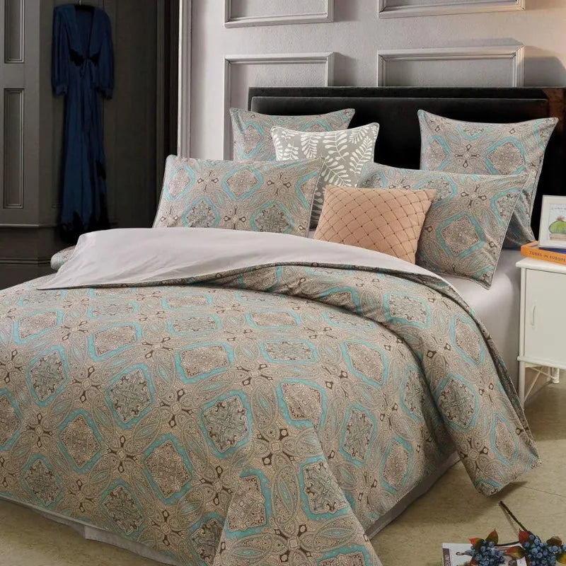 100% Cotton Garden Floral Bedding Set, Reversible, 14 Colors, 4 Sizes