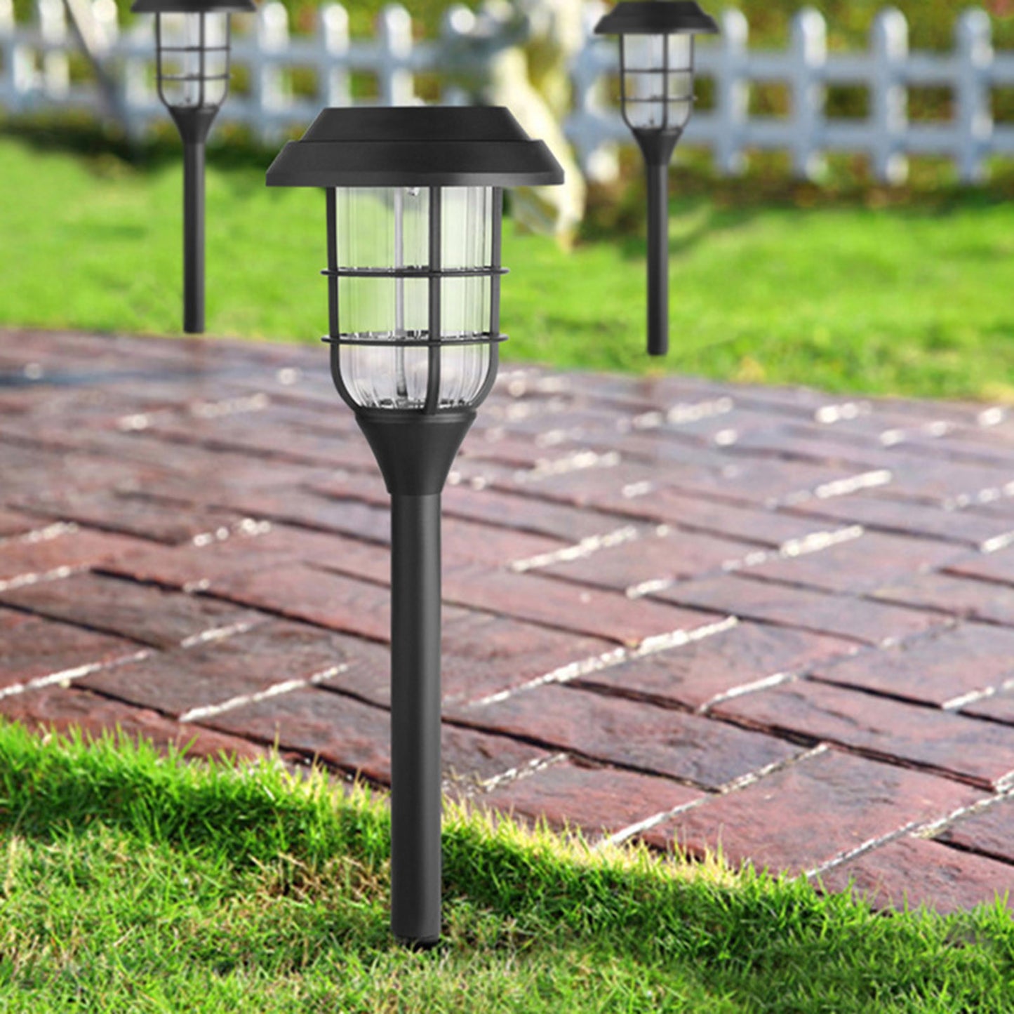 Outdoor Solar LED Lights Set, Mini Lamp Posts/ Waterproof, Decorative Accessories, 2 Pieces