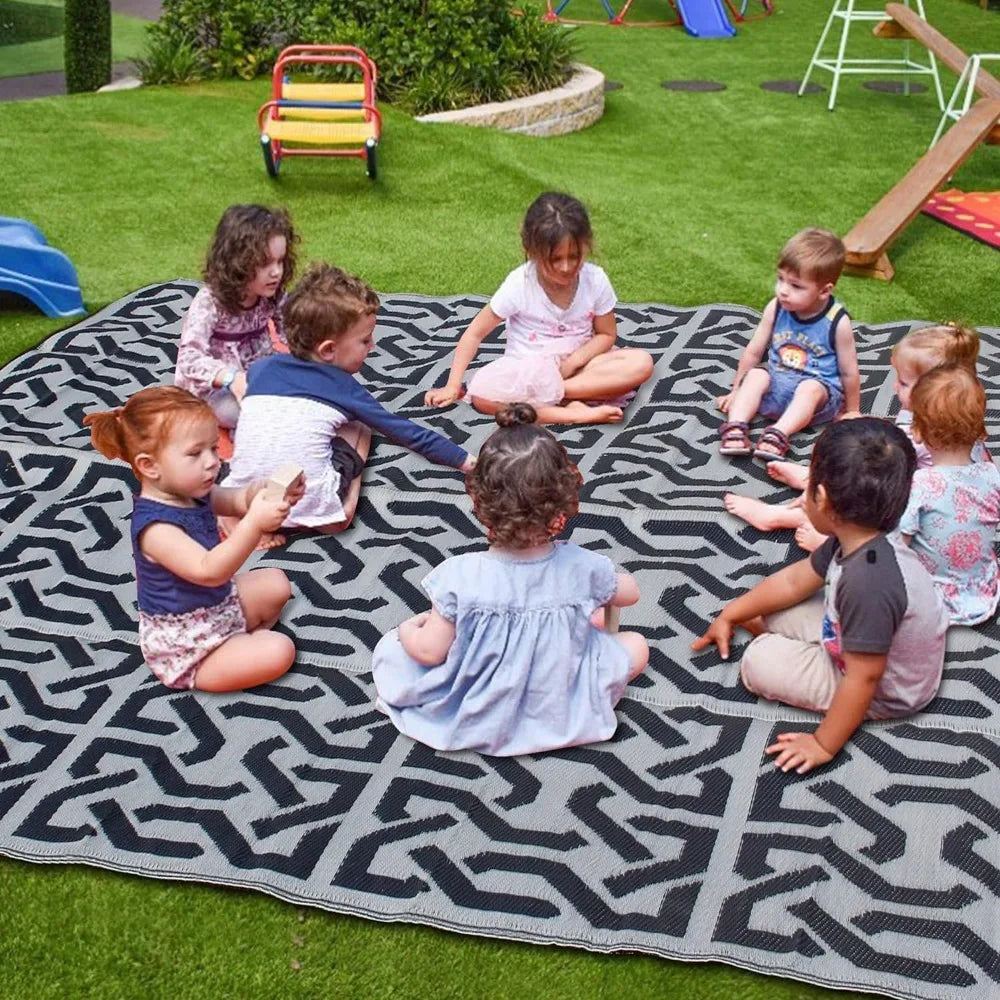 Polypropylene Straw Outdoor Rug, 3 Sizes, 3 Colors