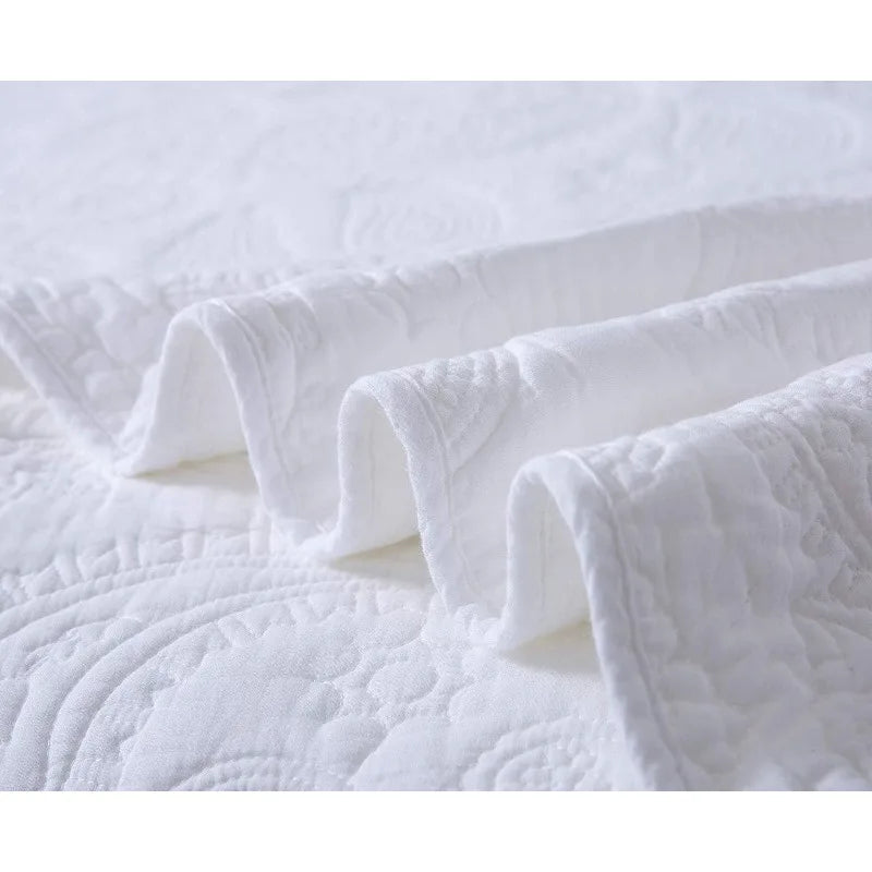 Lightweight Quilted Cotton Bedspread, Pillow Sham(s), 4 Sizes, 8 Colors