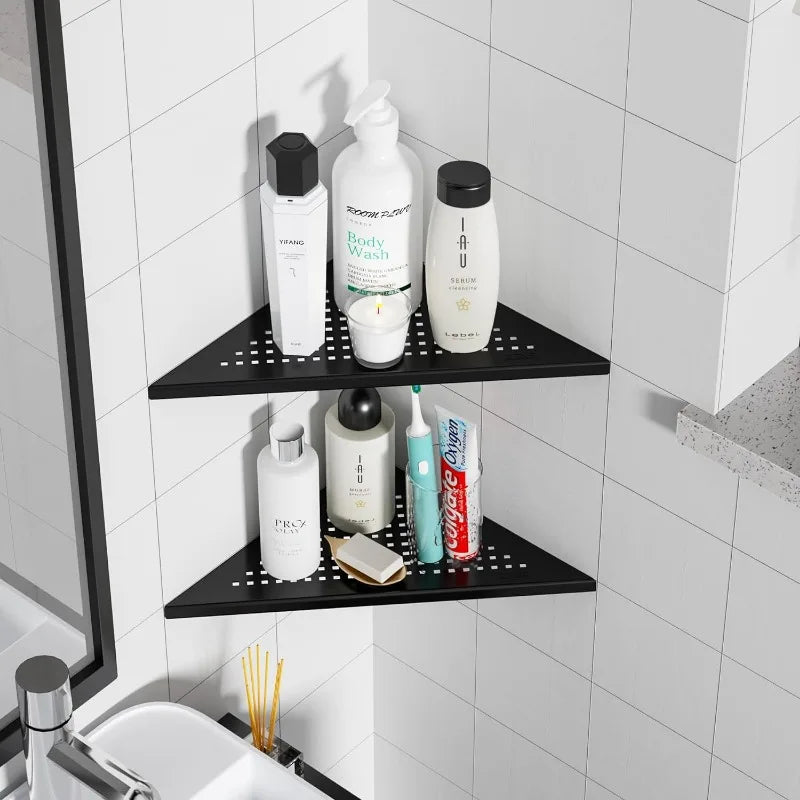 12 Inch Bathroom Shower Caddy Shelf, Stainless Steel, Wall Mount, 2 Pack, 2 Colors