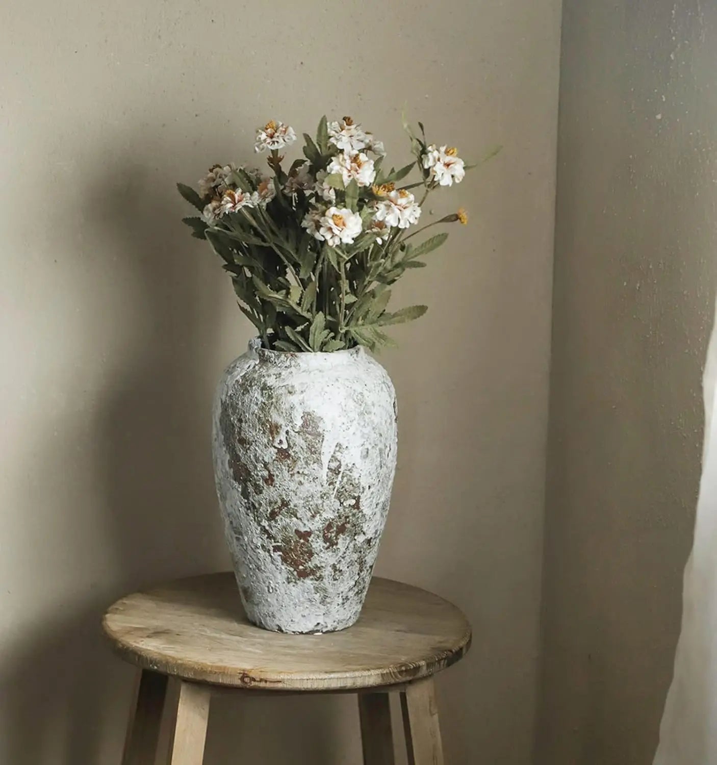 Large Ceramic Flower Vase, Farmhouse Style, 3 Sizes