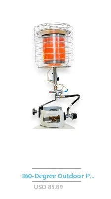 Outdoor Patio Heater, Propane Gas, 41,000 BTU, Steel Base/Stable & Safe