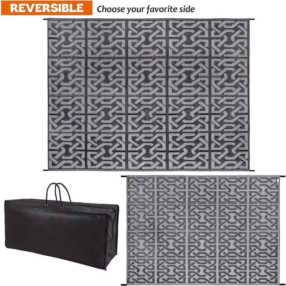 Polypropylene Straw Outdoor Rug, 3 Sizes, 3 Colors