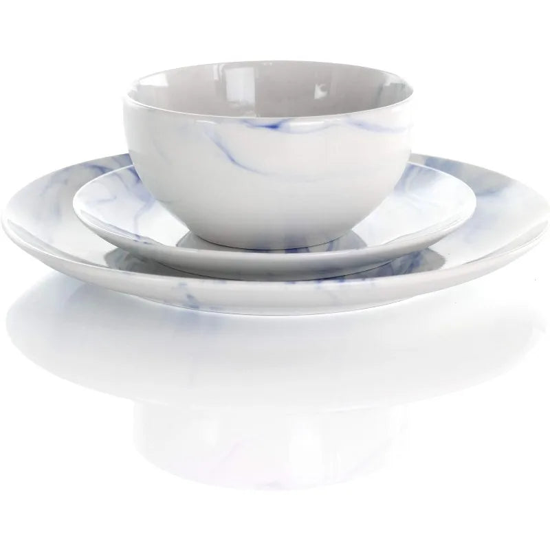 Marble Dinnerware Set, 16 Pieces, 3 Colors