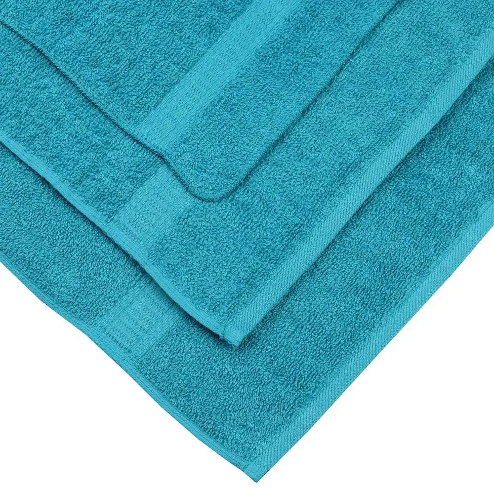 10-Piece Ultra Soft Bath Towel Set,100% Cotton, 2 Bath Sheets/2 Bath Towels/2 Hand Towels/4 Washcloths, Turquoise